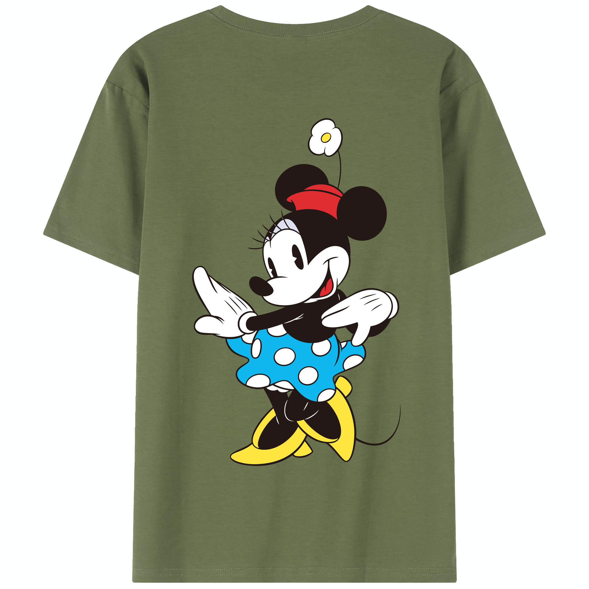 （画像用） ミッキーマウス Mickey Mouse 綿100％半袖Tシャツ（背面プリント）